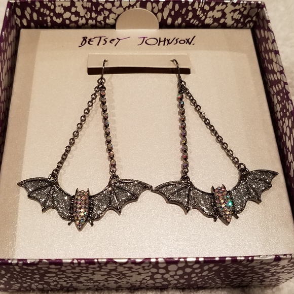 Betsey Johnson Bat Earrings - Picture 3 of 8